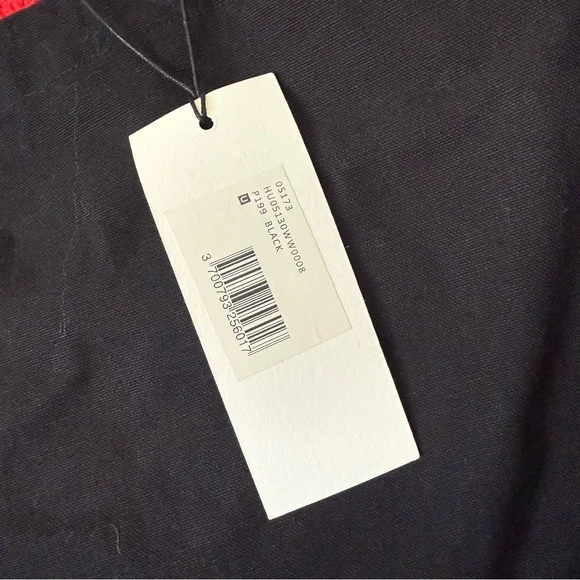 NWT Maison Kitsuné Black Canvas Logo Tote Bag - Picture 2 of 8